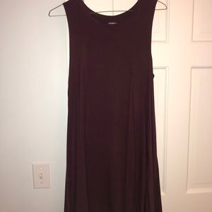 Aerie Shift Dress (Maroon)